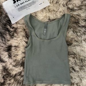 Skims Cotton Rib Tank - Mineral XS